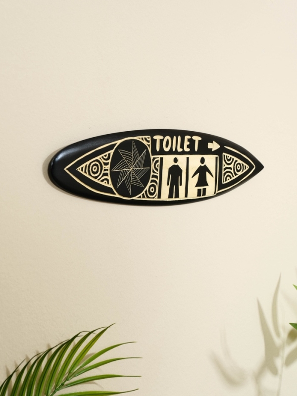 Панно Панно "Доска для сёрфа "Туалет" дерево 40х11 см