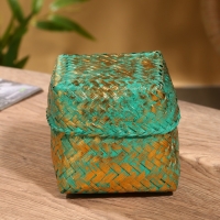 Корзинка плетеная "Голден мини" 12х12х10 см, голубой