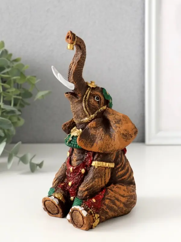 Фигура "Слон Индийский сидит" 17,5х8,5х9 см