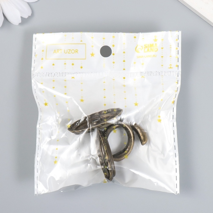 Крючок металл "Ретро" бронза набор 2 шт 3,9х3,3х2,7 см