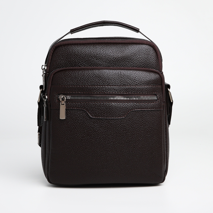 Сумка мужская через плечо TEXTURA, 3 наружных кармана, цвет коричневый Сумка мужская через плечо TEXTURA, 3 наружных кармана, цвет коричневый