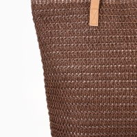 Сумка пляжная Одноцвет, 47*14*35, отд на молнии, подкладка, коричневый