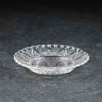 Блюдце стеклянное Доляна &laquo;Эльза&raquo;, d=12,7 см, цвет прозрачный