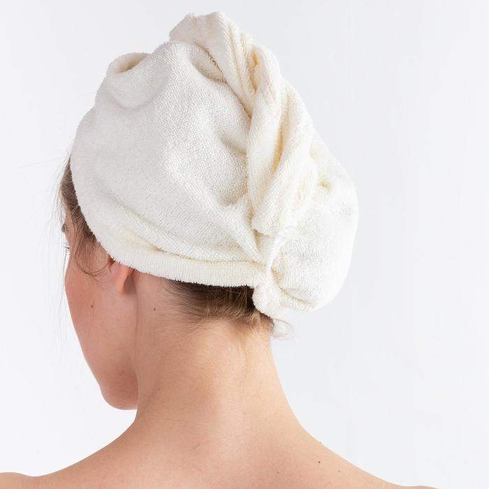 Набор для сауны &laquo;Экономь и Я&raquo; парео 68х150 см+чалма, цвет молочный, 340 г/м2