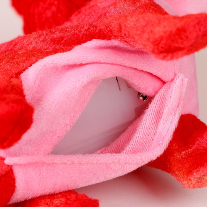 Мягкая музыкальная игрушка &laquo;Динозаврик&raquo;, 16 см, цвет красный