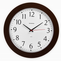 Часы настенные, серия: Классика, плавный ход, d-30.5 см, коричневые Часы настенные, серия: Классика, плавный ход, d-30.5 см, коричневые