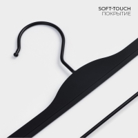 Плечики - вешалки для одежды LaDо́m Soft-touch, 37,5&times;15,5&times;1,1 см, 2 шт, с зажимами