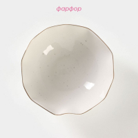 Салатник фарфоровый Доляна &laquo;Млечный путь&raquo;, 700 мл, d=17,5 см, цвет белый в крапинку