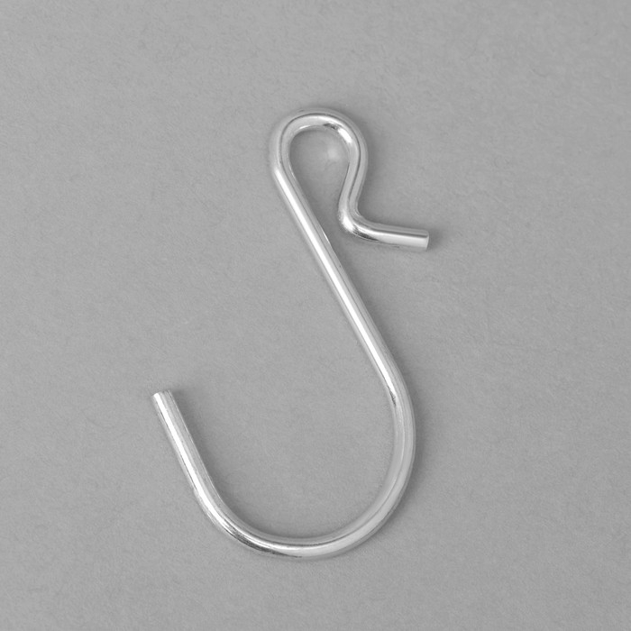 Крючок L= 3,8 см, толщина 2 мм, (набор 100 шт.), цвет хром