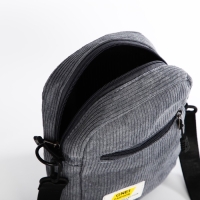 Сумка молодёжная на молнии, цвет серый Сумка молодёжная на молнии, цвет серый