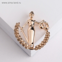 Брошь «Фемида» богиня правосудия, 4,5 см , цвет золото Брошь «Фемида» богиня правосудия, 4,5 см , цвет золото