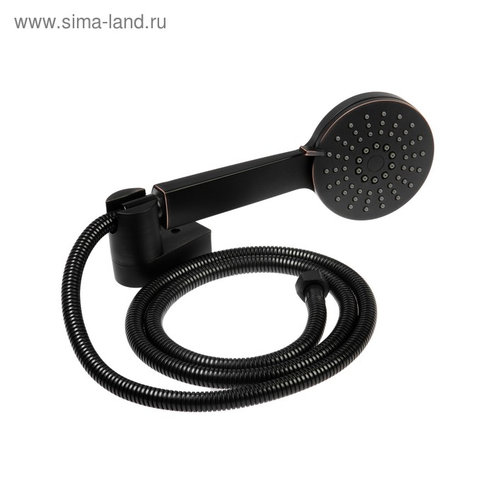 Смеситель для ванны AFLORN Смеситель для ванны AFLORN "Nancy", "черная бронза", плоск. излив 350мм, лейка 3 реж.D100мм