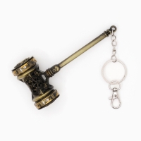 Сувенирное оружие подвесное мини "Молот", брелок, 12 см, светится при ударе Сувенирное оружие подвесное мини "Молот", брелок, 12 см, светится при ударе
