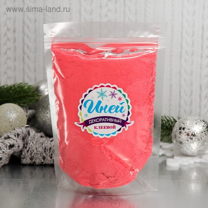 Иней искусственный клеевой для декора &laquo;Флок эффект&raquo; 120 г, цвет розовый