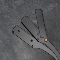 Опасная бритва, шаветт, без лезвия, 13,3 &times; 21 &times; 2,8 см, стальная, цвет чёрный