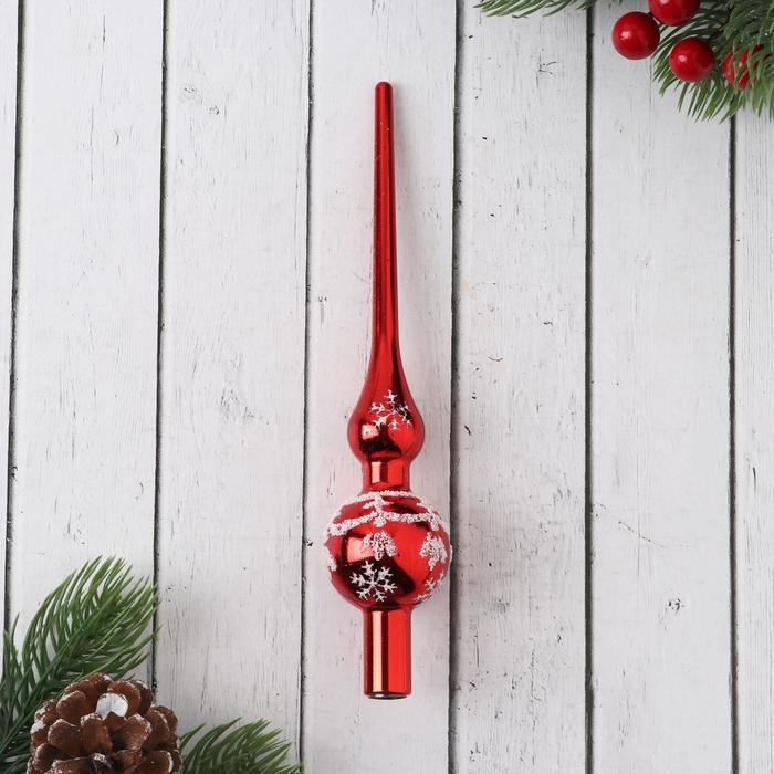 Наконечник Наконечник "Снежный узор" 20 см, красный