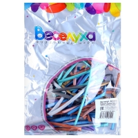 Шар для твистинга 260, зеркальный, хром, набор 50 шт., МИКС