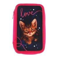 Пенал 2 секции, 125 х 205 х 40 мм, Calligrata 30П26/2 "Котенок", ламинированный картон Пенал 2 секции, 125 х 205 х 40 мм, Calligrata 30П26/2 "Котенок", ламинированный картон