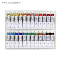 Акварель художественная в тубе, 24 цвета х 10 мл, ЗХК "Белые ночи", 19411228