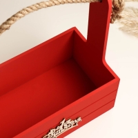 Ящик - кашпо деревянный 25х15х30 "1 сентября" красный Ящик - кашпо деревянный 25х15х30 "1 сентября" красный