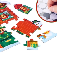 Пазл с липучками «Новогодний дом», 6 липучек, 28 деталей Пазл с липучками «Новогодний дом», 6 липучек, 28 деталей