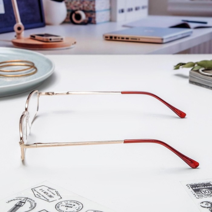 Готовые очки Восток 2015, цвет золотой, отгибающаяся дужка, -1,5