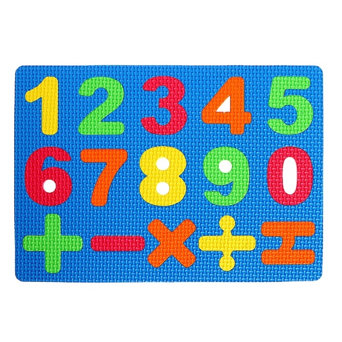 Коврик-пазл &laquo;Яркие цифры&raquo;, цвета МИКС
