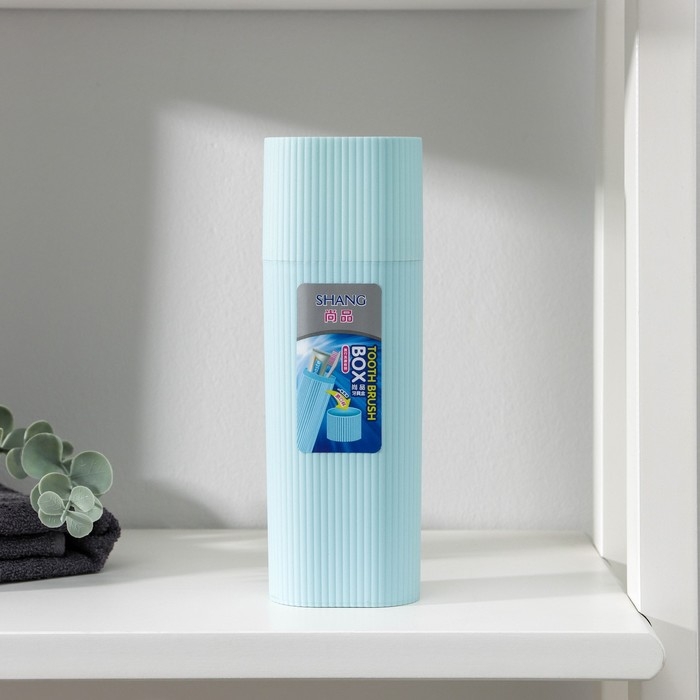 Футляр для зубной щётки и пасты, 19,5×6,5×4,5 см, цвет МИКС Футляр для зубной щётки и пасты, 19,5×6,5×4,5 см, цвет МИКС