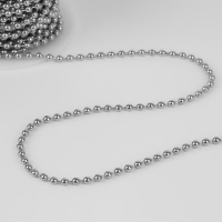 Цепочка для сумки, железная, d = 3,2 мм, 10 ± 0,5 м, цвет серебряный Цепочка для сумки, железная, d = 3,2 мм, 10 ± 0,5 м, цвет серебряный