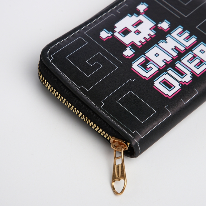 Кошелёк детский на молнии &laquo;Выбражулька&raquo;, цвет чёрный