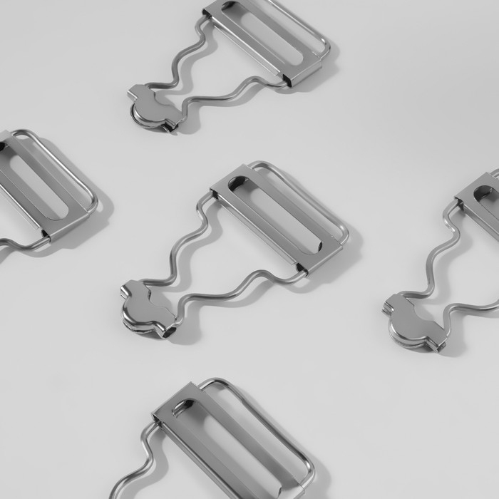 Застёжка для комбинезона, 25 мм, 10 шт, цвет серебряный Застёжка для комбинезона, 25 мм, 10 шт, цвет серебряный