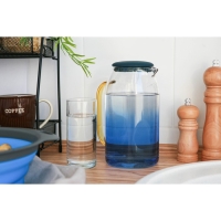 Кувшин для воды стеклянный Magistro &laquo;Модерн&raquo;, 1,4 л, 16&times;21 см, с крышкой, цвет синий