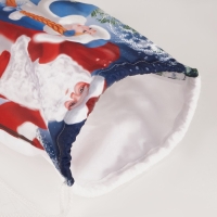 Новый год 2025. Новогодний мешок на шнурке &laquo;Дед Мороз и Снегурочка&raquo;, цвет синий/разноцветный