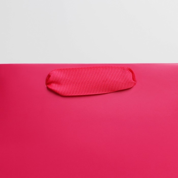 Пакет подарочный под бутылку, упаковка, &laquo;Фуксия&raquo;, 13 x 35 x 10 см