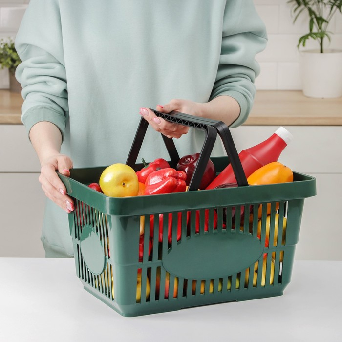 Корзина для покупок, 42,5×30×22,5 см, цвет МИКС Корзина для покупок, 42,5×30×22,5 см, цвет МИКС