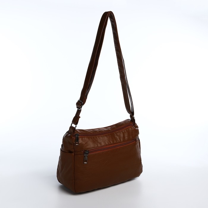 Сумка-мешок на молнии, цвет коричневый Сумка-мешок на молнии, цвет коричневый