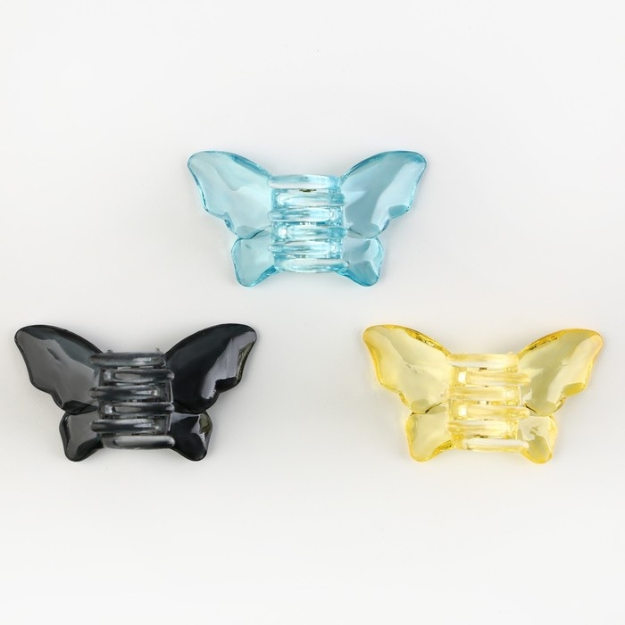 Краб для волос 3 шт. бабочки &laquo;Нежность&raquo; 4.5 х 3 х 3 см