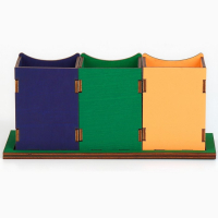 Органайзер для канцелярии тройной, на подставке &laquo;Сова&raquo;, 6,5 х 6,3 х 9,2 см