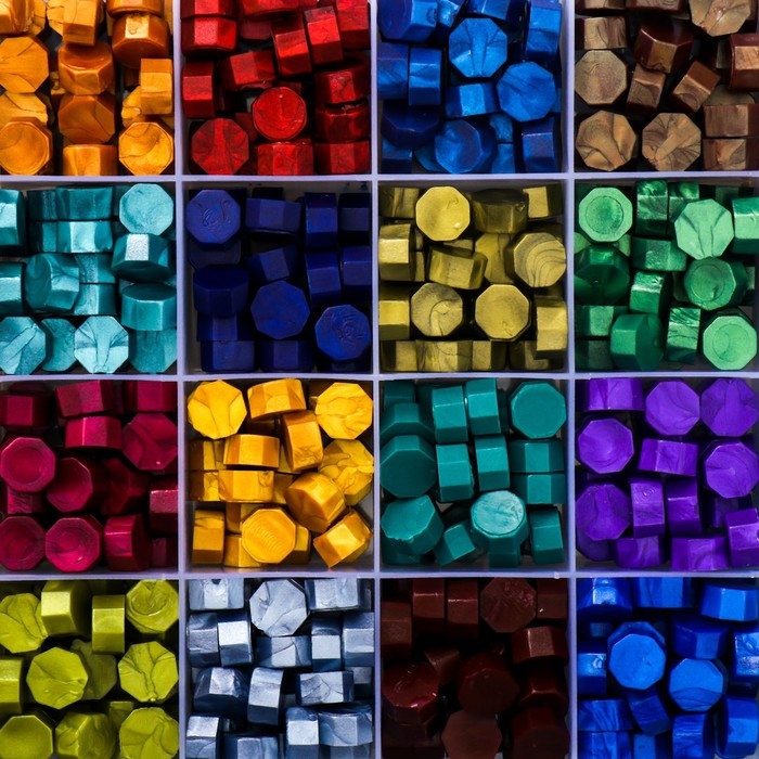 Набор сургуча Набор сургуча "Холодные цвета" перламутр 24 цвета 19х13х2 см