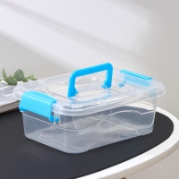 Контейнер для хранения, крышка с ручкой на защёлке, 20&times;15&times;7,5 см, цвет МИКС