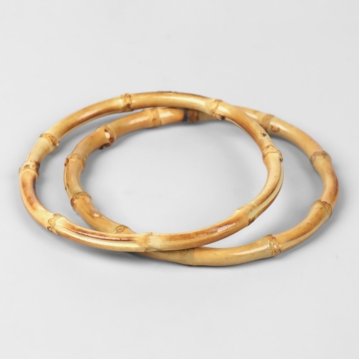 Ручки для сумки, 2 шт, бамбук, d = 11,5/13 см, толщина 0,8 см Ручки для сумки, 2 шт, бамбук, d = 11,5/13 см, толщина 0,8 см