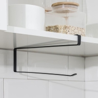 Держатель для бумажных полотенец подвесной Доляна, 26&times;1,5&times;12 см, цвет чёрный