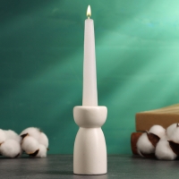 Подсвечник "Лунд" белый глянец, 4х4х8см Подсвечник "Лунд" белый глянец, 4х4х8см