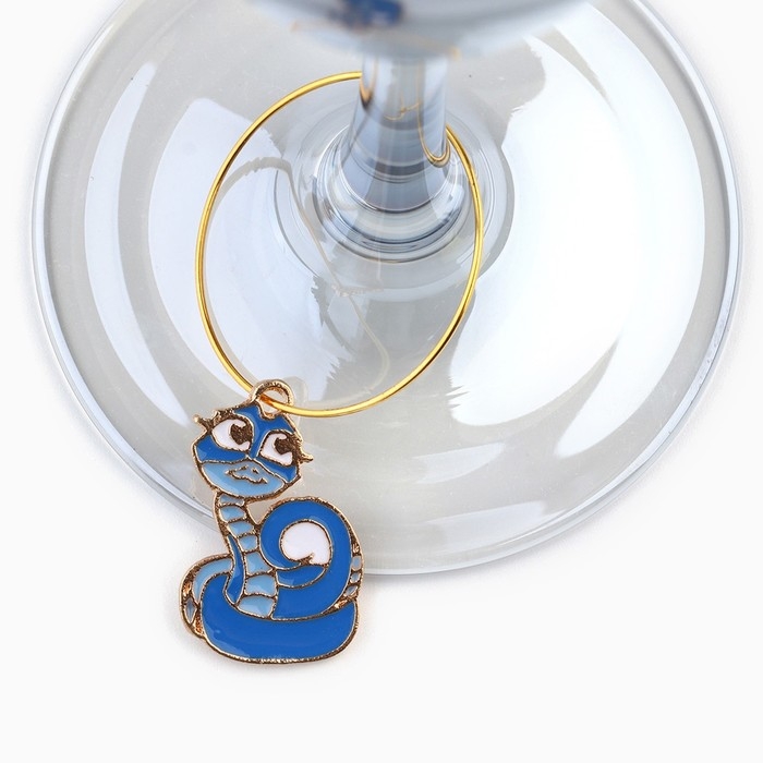 Подвески на ножки бокала новогодние &laquo;Волшебного праздника&raquo; на Новый год, 3 шт,, диам, 3 см