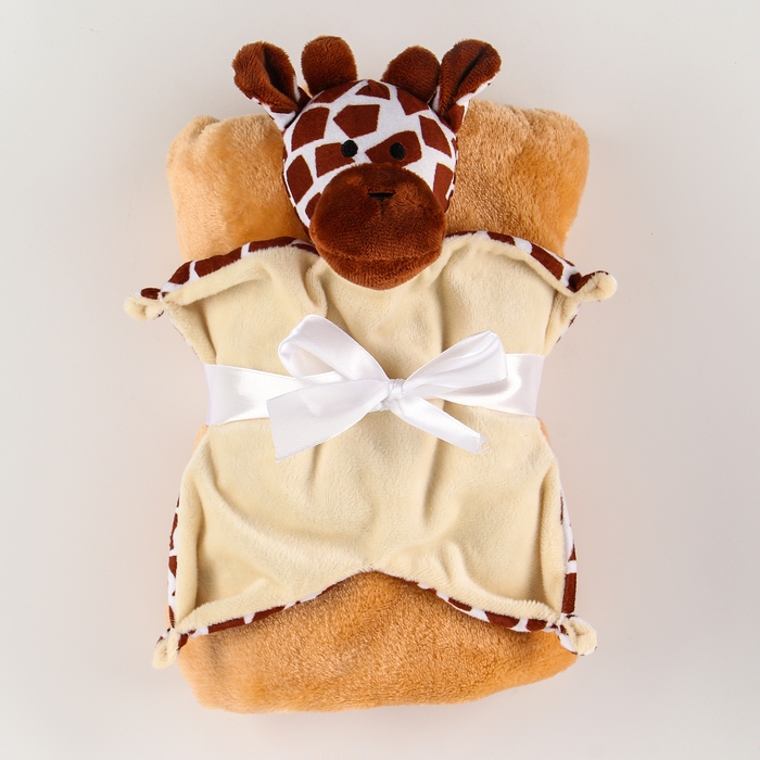 Набор подарочный: Комфортер 27 см + плед 71х125 см, &laquo;Жираф&raquo;