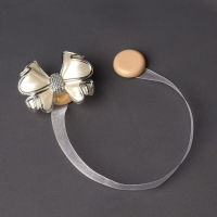 Подхват для штор «Бант», 6 × 5 см, цвет молочный Подхват для штор «Бант», 6 × 5 см, цвет молочный