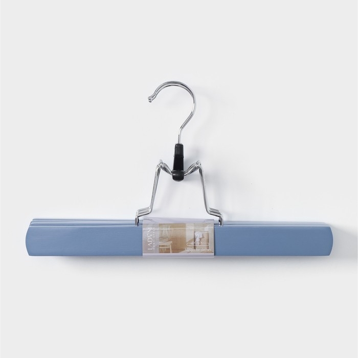 Вешалки для брюк и юбок LaDо́m Brillant, 2 шт, деревянные, 30&times;16&times;2 см, цвет синий