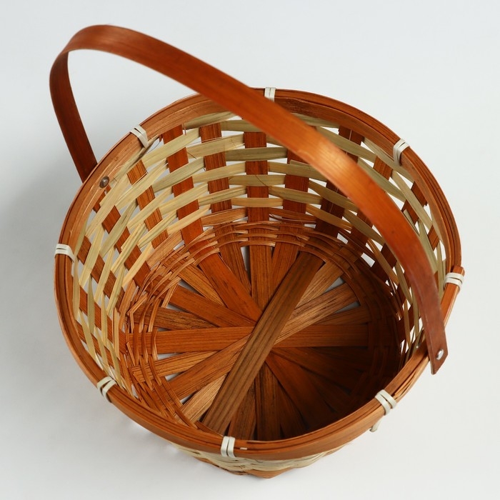 Корзина плетеная, D21 х 10/24 см, бамбук Корзина плетеная, D21 х 10/24 см, бамбук