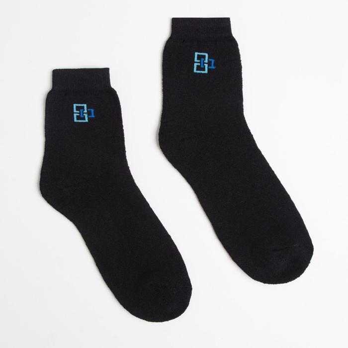 Носки детские махровые, цвет чёрный, размер 18 Носки детские махровые, цвет чёрный, размер 18