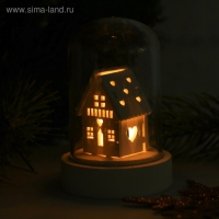 Новогодний сувенир с подсветкой &laquo;Зимний домик&raquo;